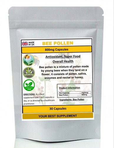 Bee pollen capsules 800mg - bee,