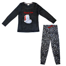 Ladies Womens Winter Tatty Teddy Waiting On Santa Fleece Pyjamas Size 6-24 PJS