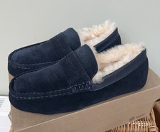 NEW NAVY BLUE SUEDE LEATHER