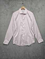 Reiss Men's Shirt Large Long Sleeve Slim Fit Pink