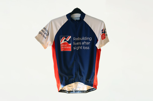 Blind veterans cycling top - blind, uk