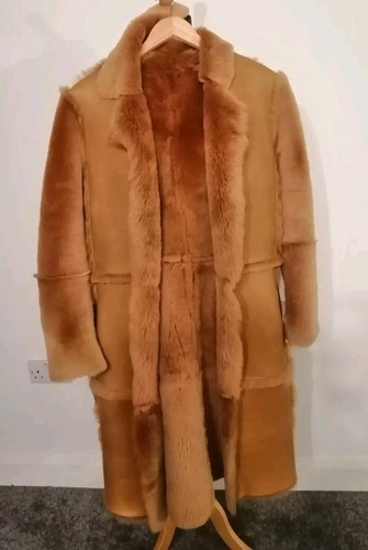 Genuine long sheepskin coat - sheepskin,