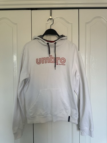 Umbro white hooded jumper - white, with