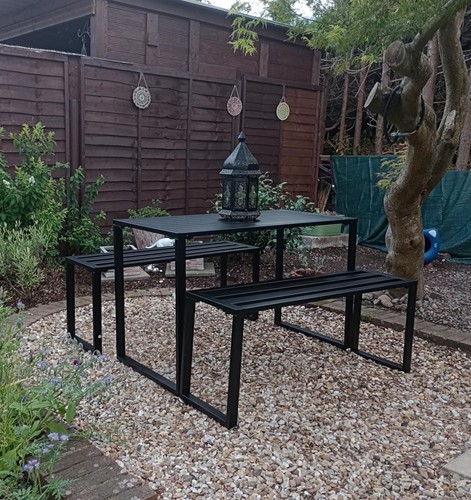 Garden table and bench - garden,