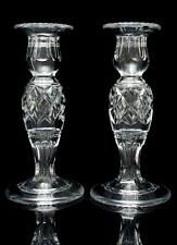A FINE PAIR OF EDWARDIAN STUART CRYSTAL CANDLESTICKS