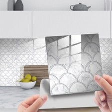Tile Transfers Stickers Wall Vintage Mosaic Self-Adhesive Kitchen Peel and Stick