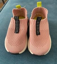 ZARA Pull On Pink Toddler Uk4/21 No Lace Athletic Sock-Style Trainers