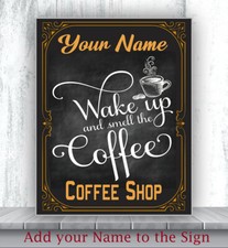 PERSONALISED COFFEE SHOP CAFE TEA ROOM KITCHEN  VINTAGE  Metal Retro Sign RS263