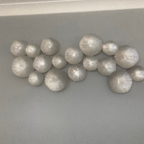 Large silver metal - , wall