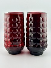 Vintage Bubble Ruby Red Anchor