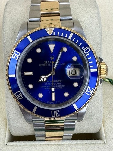 Rolex bluesy submariner 18k - ,