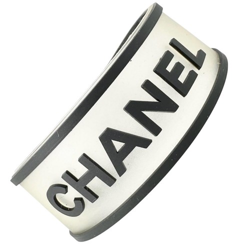 Chanel logo bracelet black - logo,