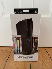 Boxed PS3 Slim Vertical Stand And Storage 4gamers Black Red Playstation Official