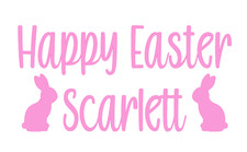 1 x Happy Easter Name vinyl