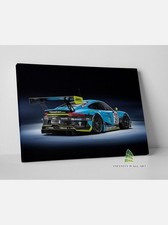 Blue Porsche Canvas Art Wall