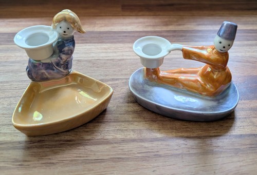 Two vintage ashtrays match - two,