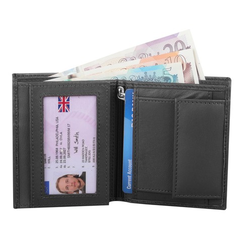 Rfid genuine leather wallet - genuine,