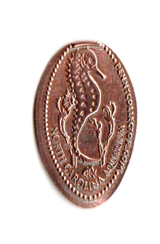 Elongated penny north - penny, "north