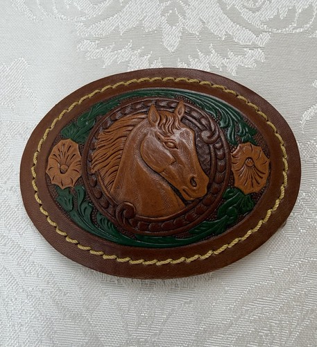 Vtg western horse hand - horse, hand-tooled