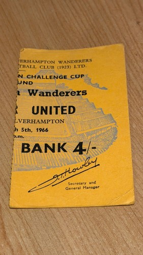 Ticket 1965 wolves - wolves, v