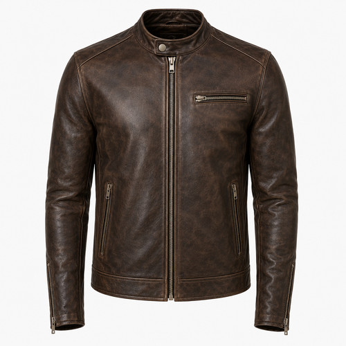 Men distressed brown real - distressed,