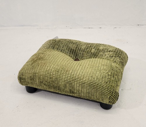 Handmade low footstool - footstool, olive