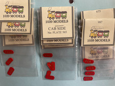 O GAUGE LOCO CAB SIDE NUMBERS