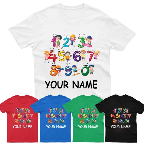 Personalised colorful number - personalised,