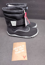 Vivobarefoot Yeti Boots JUNIORS SZ EU37 US5.5 BLACK Snow Waterproof DRAWSTRING