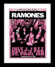 THE RAMONES Kellys Pub Gig PUNK Vintage style Poster Mounted Framed FREE POST