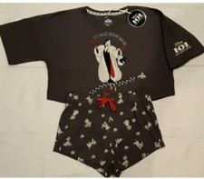 Disney 101 dalmations pyjamas Cruella Size S US 6-8. T-shirt And Short Gray Set