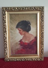 Antique portrait of a red lady