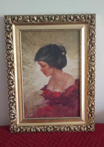 Antique portrait red - of,