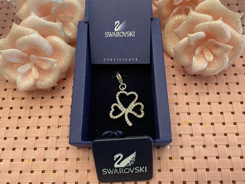 Swarovski crystal clover - swarovski, leaf