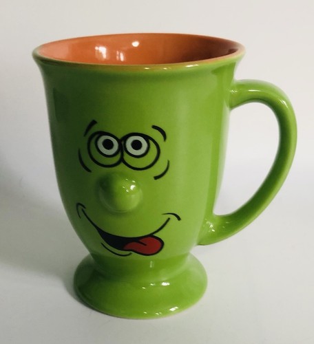 Silly face mug green - silly,