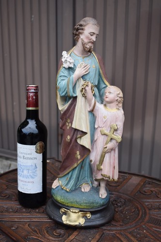 Antique french chalk saint - antique,