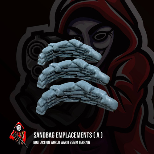 Sandbag emplacements - sandbag, a