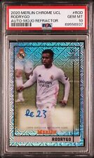 Rodrygo Real Madrid 2020 Topps Merlin Chrome Mojo Refractor Auto 10/99 - PSA 10