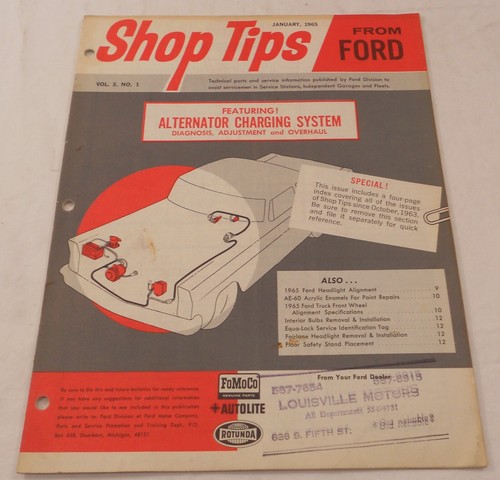 Ford shop tips from - from,