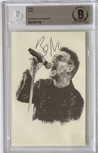 Bono signed concert picture - signed,