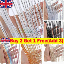 Hanging Beaded Curtains String Curtain Panels Door Fly Screen Room Divider Net