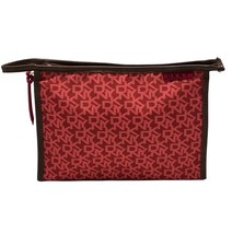 DKNY Ladies Makeup/Pouch Vanity Bag Brown/Orange/Red Travel/Holidays
