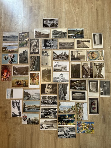 Vintage postcards stamped - vintage,