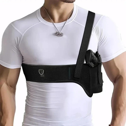 Shoulder chest gun holster - chest,