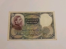 Spain. 50 Pesetas Banknote. 1931.