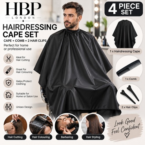 Hairdressing cape set with - cape,