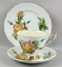 Royal Standard Harry Wheatcroft Roses China Trio Plate Cup Saucer PEACE