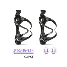 Carbon Fiber Cycling Bottel Holder MTB Road Bike Water Bottle Cage Black 2 Piece