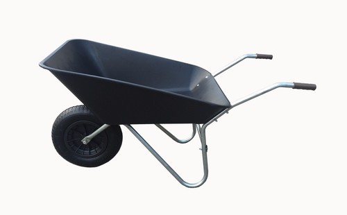 85l black plastic wheelbarrow - plastic,