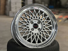 New 17x7J BORBET B Germany (4 Wheel) SILVER 4x100 BMW E30 E21 offset 25
